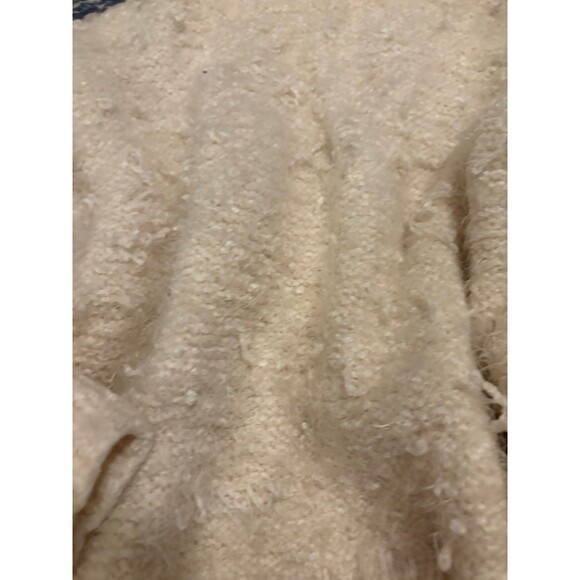 Cream Soft Fuzzy Altar’d State Mock Neck Cropped Sweater - Picture 3 of 4